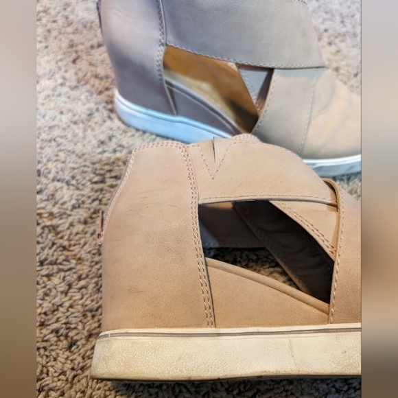 Slip-on Platform Close-toe wedges Zipper back SZ 9 - Picture 5 of 11